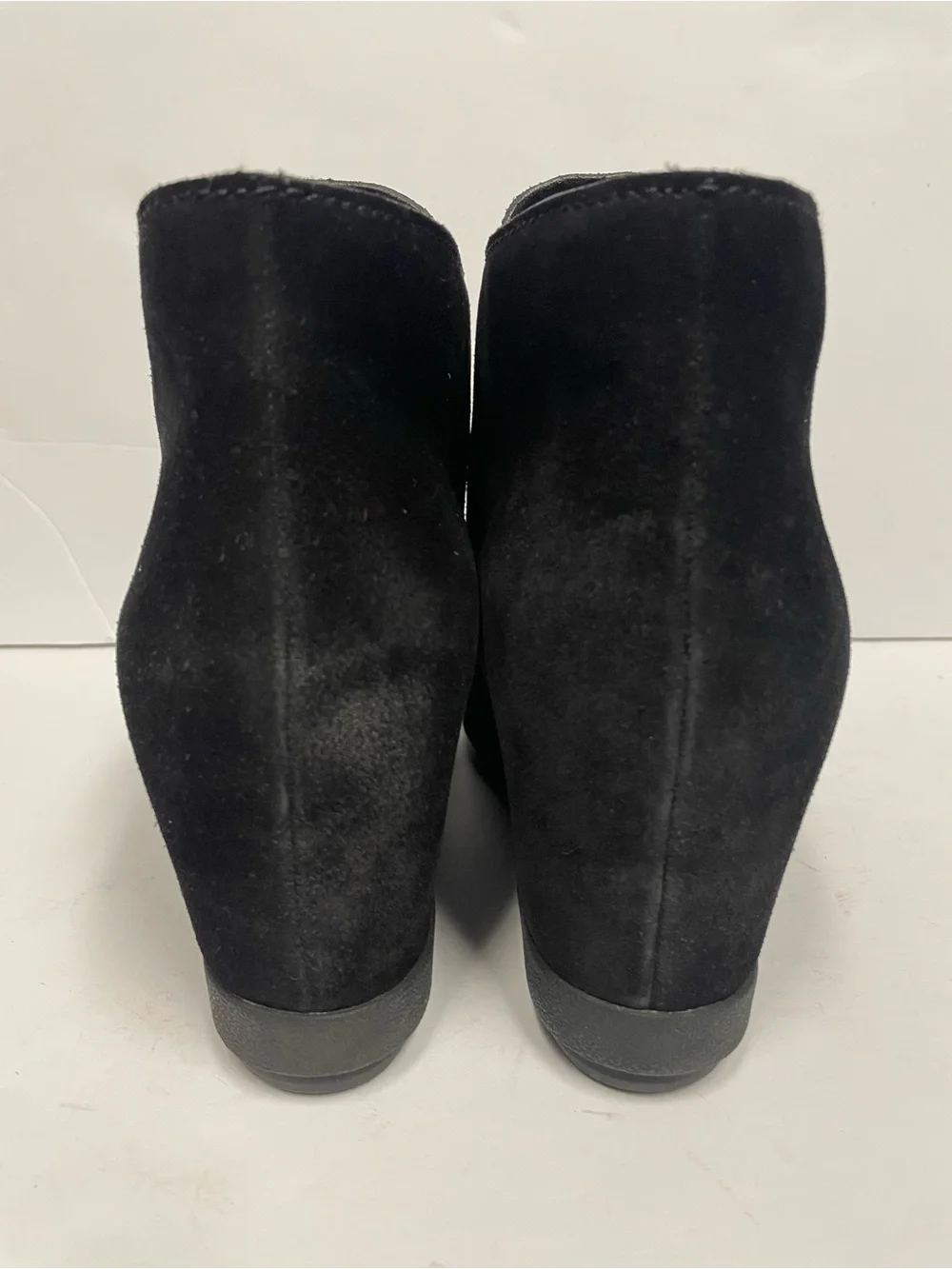Prada sport Black Suede Wedge Ankle Boots - Women's Lace-Up Bootie 40